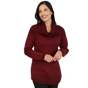Apt. 9 Women's Deep Red Cowl Neck Sweater